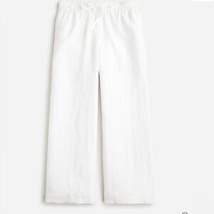 J.Crew 100% Linen Cropped Wide Leg Pants